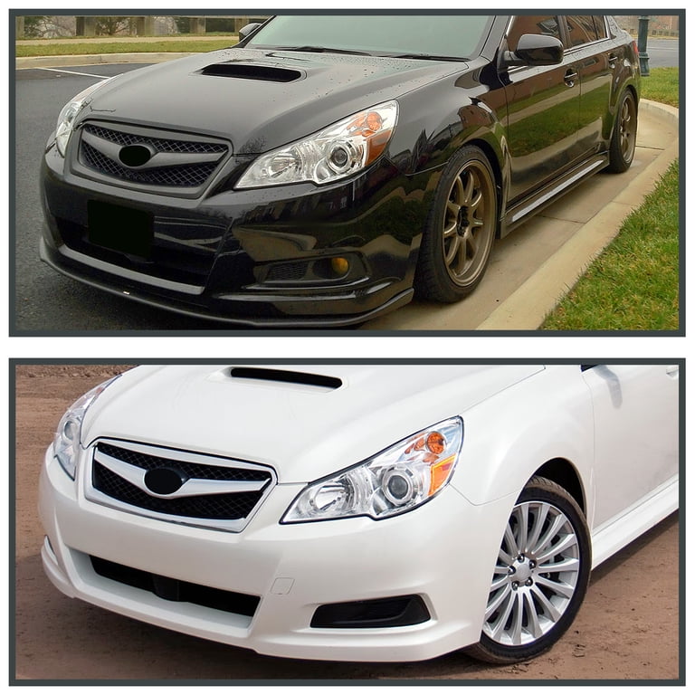Speed Daddy Projector Headlight Lamps – Chrome Housing, Clear Corner, For Subaru Outback Legacy 2010-2014