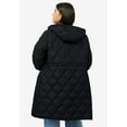 thumbnail image 2 of Ellos Women's Long Quilted Jacket With Drawstring Waist, 2 of 4