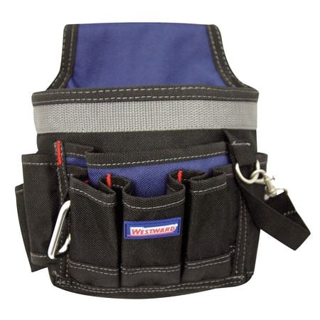 Westward Electricians Tool Pouch, Polyester, Black/Blue,