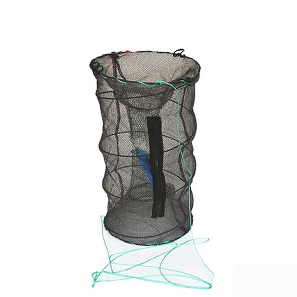 Collapsible Crab Trap for Lobster Crayfish Fishing, Portable Shrimp Minnow Bait Cage with Durable Mesh