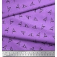 thumbnail image 3 of Soimoi Purple Poly Georgette Fabric set square & scale Hardware Decor Fabric Printed Yard 52 Inch Wide, 3 of 3