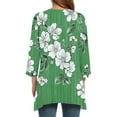 thumbnail image 5 of Yuanlook Women Plus Size Tops 3/4 Sleeve Dressy Casual Tunics to Wear with Leggings Swing Flare T-Shirt Loose Blouses - Green - S, 5 of 7