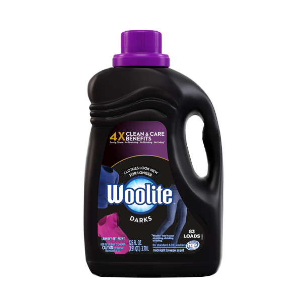 Woolite DARKS Liquid Laundry Detergent, 83 Loads, 125oz, for dark