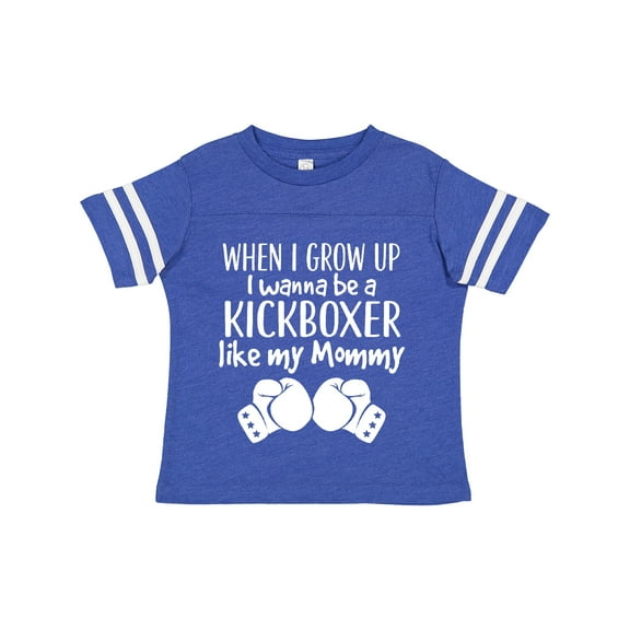 Inktastic Kickboxing Future Kickboxer Like Mommy Boys or Girls Toddler T-Shirt