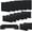 Black, variant on 14 count Patio Cushion Covers Replacement, Outdoor Furniture Cushion Covers with Zipper and Non-Slip Bottom, Patio Sofa Couch 3 Sizes for Patio Sectional, Covers Only (Sky Blue)