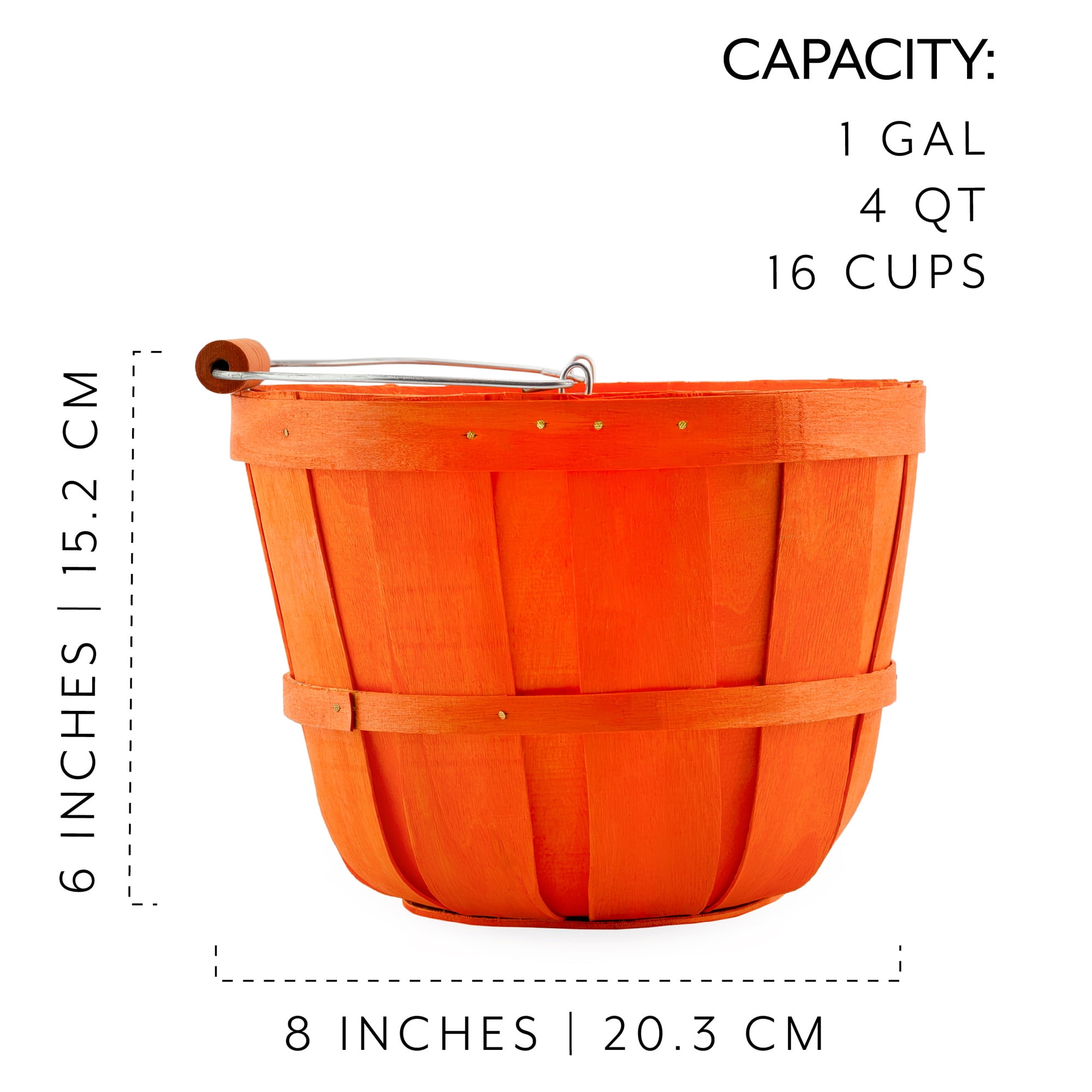 Marsui 16 Pcs 7.5 x 5.9 Inch Round Wooden Basket Wood Fruit Buckets with  Handle Vegetable Basket for Garden Picking Harvest Basket for Vegetable  Fruit