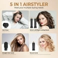 thumbnail image 5 of 5-in-1 Professional Hot Air Styler Kit, Complete Hair Dryer Brush System with Interchangeable Attachments for Volumizing, Smoothing & Auto-Wrapping Curls, 5 of 16