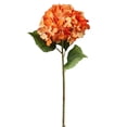 thumbnail image 2 of Hydrangea Floral Arrangement, Artificial Silk Flower Stem with Natural-Looking Leaves, 23.62 Inch Orange Faux Hydrangea for Vase Decor, 2 of 6