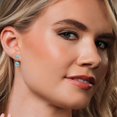 thumbnail image 4 of Gem Stone King 14K White Gold Blue Apatite Stud Earrings for Women | 2.63 Cttw | Gemstone Birthstone | Round 6MM, 4 of 6