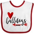 thumbnail image 3 of Inktastic Bulldogs with Heart and Arrow Boys or Girls Baby Bib, 3 of 4