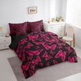 thumbnail image 3 of Homewish Dreamy Pink Butterfly Twin Bedding Sets 7-Piece for Kids, Cartoon Moth Animal Bedding Comforter Set, Modern Fashion Style Reversible Sheet Sets, Super Cozy Room Decor, 3 of 7