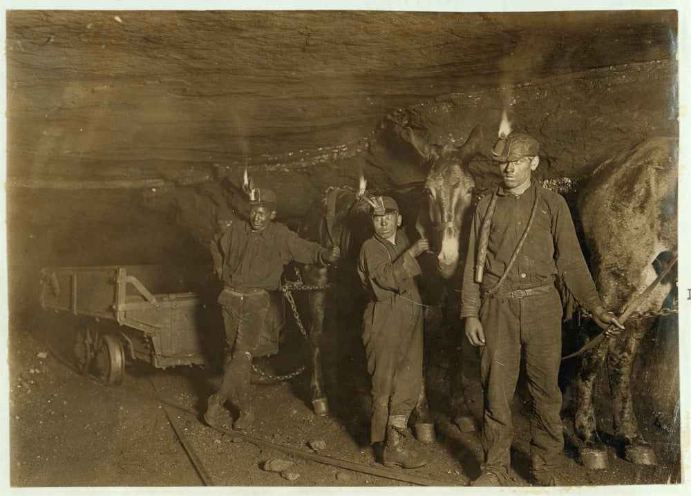 Drivers and Mules, Gary, W. Va., Mine, Where much of the mining and