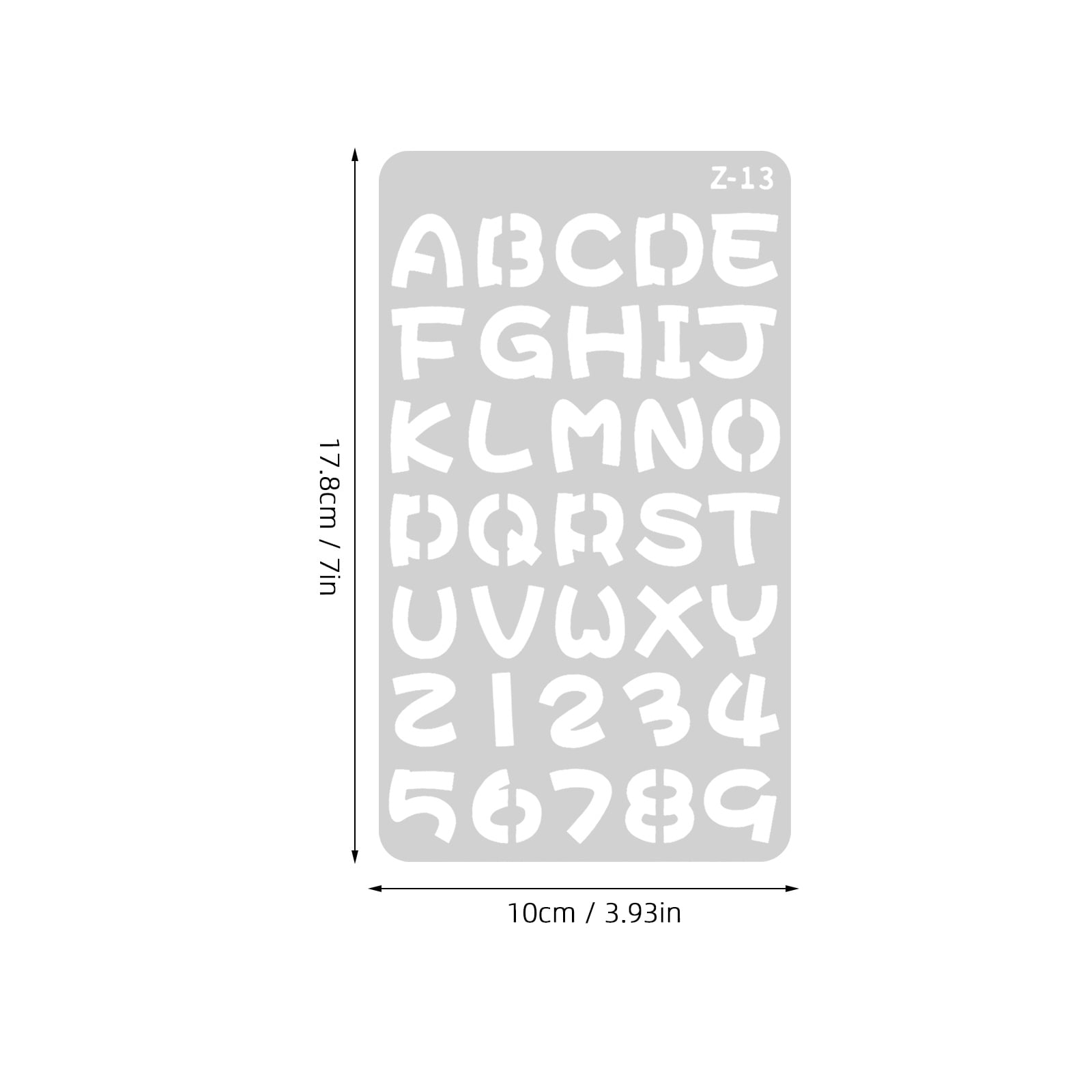 5 Pieces Stencil Letters Stencil Paper Letter Template 17.80X10.00X0.10CM White