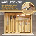 thumbnail image 4 of SpaceAid  Silverware Drawer Organizer with Labels, Expandable,Bamboo, 10 Slots, 4 of 6