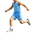 thumbnail image 4 of Mens' 2 Piece Outfits Short Sleeve Color BlockT Shirt And Shorts Unisex Youth And Adult Summer Outfit Set for Mens, 4 of 4