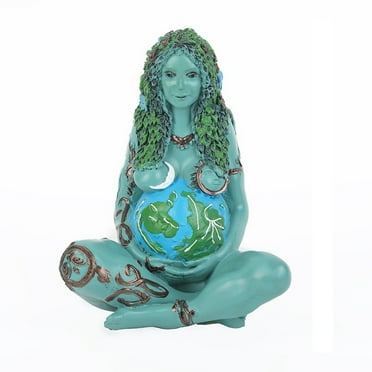 TNSAWRRYOE Gaia Statue of Mother Earth 6"H Can Collectible Statue Nature Pregnancy Witchcraft Altar Decoration