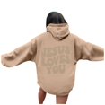 thumbnail image 1 of VBARHMQRT Plain Hoodies Autumn Winter Hoodie Neck Solid Color Printed Long Sleeve Pullover Sweatshirt, 1 of 6