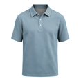 thumbnail image 5 of Men's Polo Shirts Short Sleeve Collared Golf Shirt Cotton Breathable Casual Performance T-Shirt, 5 of 6