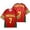 A-Red458, variant on XIAONU Womens Vintage Number Letter Print Football Loose Mesh Street Game Tee
