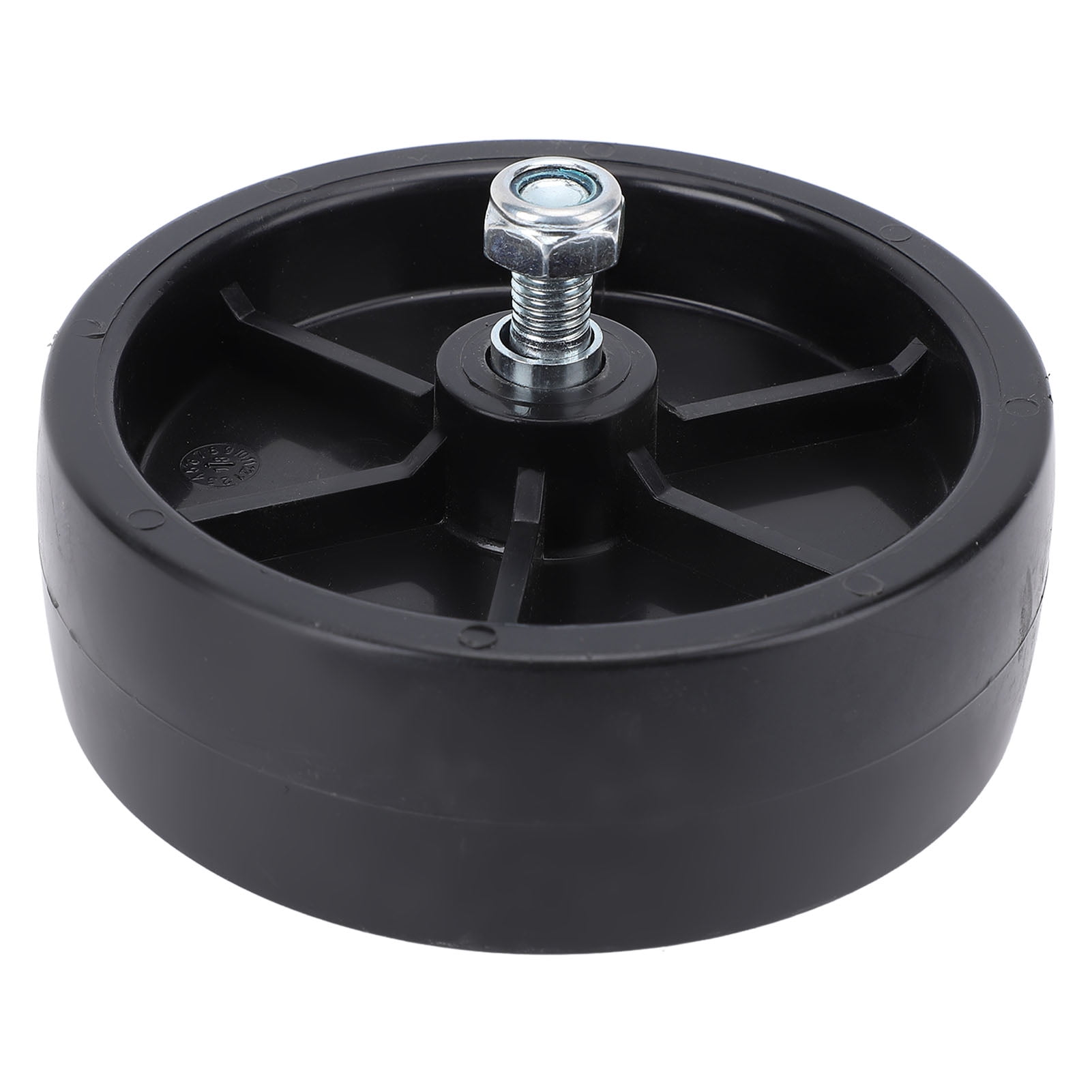 BIMZUC 6 Inches Boat Trailer Jack Wheel 1200lbs Loading Capacity Nylon Plastic Replacement Caster Tongue Jack Wheel For Marine Accessories Fits Single-Axle Pontoon And Fishing Boats