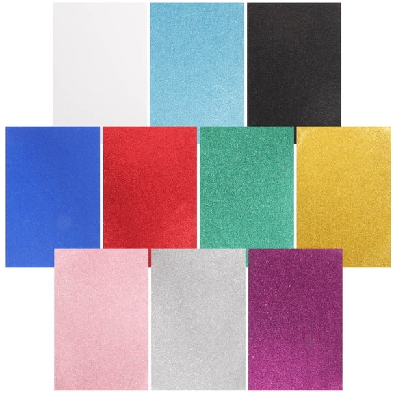 WHAMVOX 10 Sheets Multi-function Foams Sheets A4 Self-adhesive Craft Foams Diy Foams Sheets