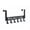 Black, variant on kayannuo Over-The-Door Hook Rack Metal Hanger Storage Holder Hanging Coat Hat Towel Bag
