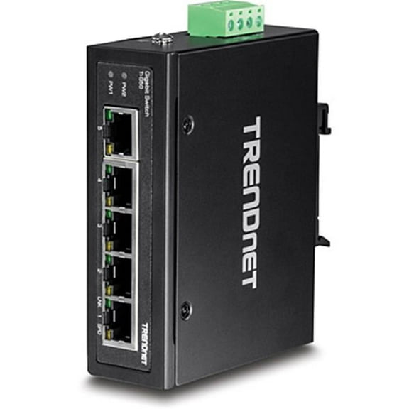 TRENDnet  5-Port Hardened Industrial Gigabit Din-Rail Switch