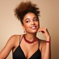 thumbnail image 5 of Red Coral Gemstone Chips Necklace, Earrings &
 Bracelet Set - Cluster Stainless Steel Jewelry Women - Boho Beach Healing Crystal Jewelry - Necklace  18" - Stretchable Bracelet Christmas Gifts, 5 of 8