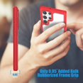 thumbnail image 5 of Casus Shockproof Bumper Hard Clear Back Cover Case for Samsung Galaxy S22 - Red, 5 of 7