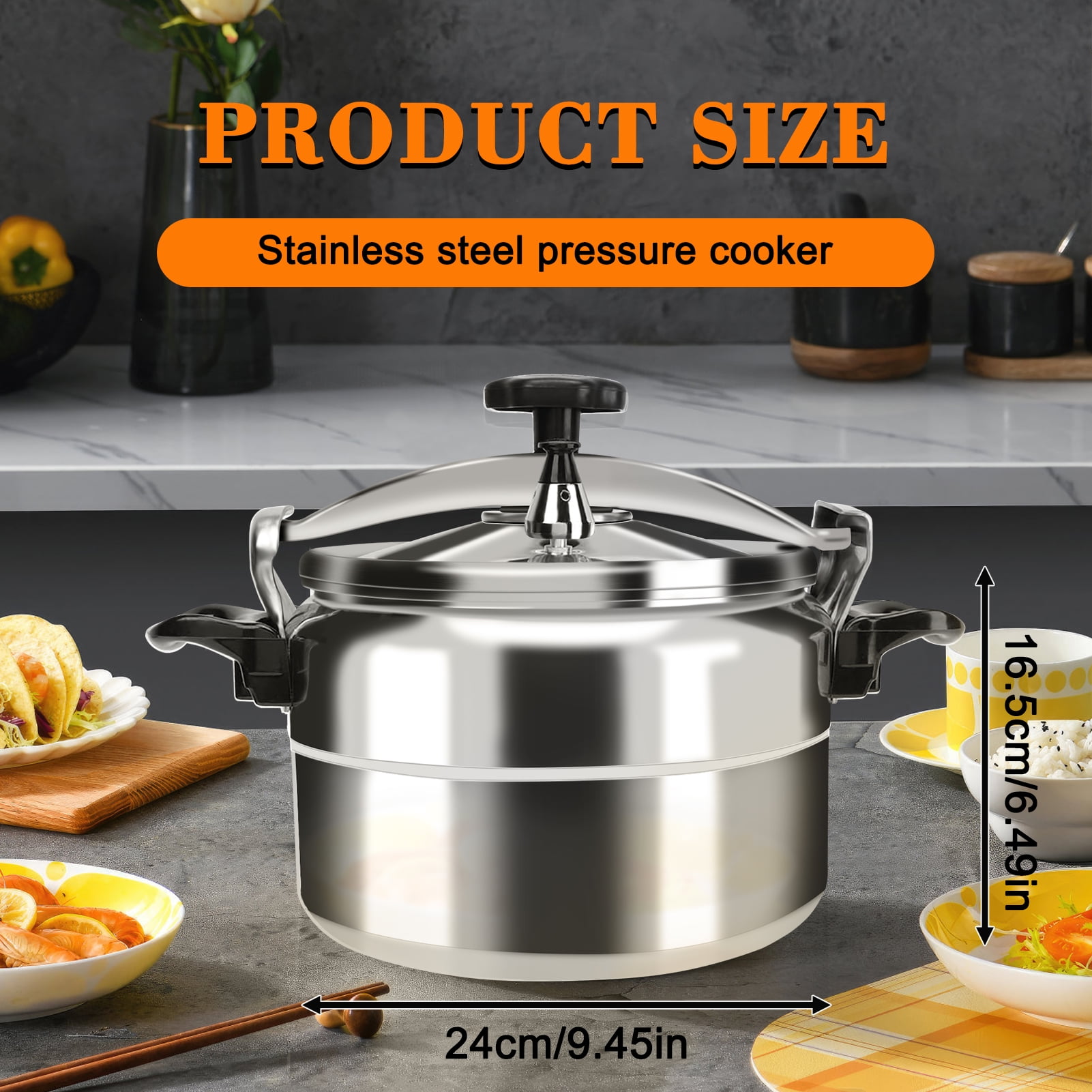 Tebru 7 L Aluminum Alloy Stovetop Pressure Cooker
