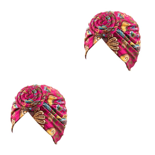 Minnieouse Nudo Turbante Musulmán Hijab Frente Cruz Beanie Moda Bohemia Estiramiento Ajustable Gorras Mujer Pérdida Bonnet Tipo 9 tipo 9 2piezas