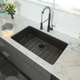 thumbnail image 2 of 28 Inch Undermount Sink- 28"X18"X10" Gunmetal Black Undermount Kitchen Sink 16 Gauge 10 Inch Deep Single Bowl Kitchen Sink Basin,Gunmetal Black Stainless Steel Kitchen Sinks, 2 of 6