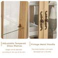 thumbnail image 6 of Miniyam Curio Display Cabinet with Light & Tempered Glass Doors, Natural, 6 of 10