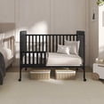 thumbnail image 3 of Dream On Me Carson Classic 3-in-1 Portable Crib in Black, Removable Wheels, Converts from Baby Crib to Toddler Bed, Day Bed and Kids Sofa, Three Adjustable Mattress Height Positions, 3 of 9