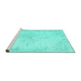 thumbnail image 2 of Ahgly Company Machine Washable Indoor Round Persian Turquoise Blue Traditional Area Rugs, 6' Round, 2 of 4
