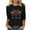 Black, variant on Women's Christmas Clothes Sparkly Tops Rhinestones Studded Trendy Crew Neck 3/4 Sleeve Tee Shirt Casual Tshirts (XL, Black)