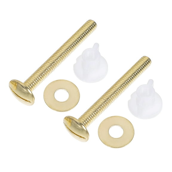 Zehuanyu 2PCS Toilet Seat Screws Toilet Tank Bolts Replacement Kit Toilet Seat Hinges Screws Universal Toilet Seat Accessories Toilet Repair Kit
