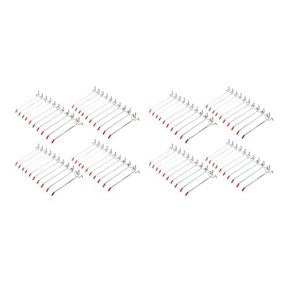 80Pcs Single Pegboard Hooks 150mm Board Slat Wall Retail Display Shop Peg Fits 25mm