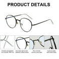 thumbnail image 3 of Retro Round Blue Light Glasses for Women Computer Glasses Big Eyewear Frame, 3 of 5