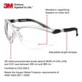 thumbnail image 2 of Gafas de seguridad 3M BX +2.5 con aumento de lectura, color plateado, 2 of 6