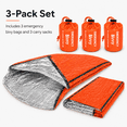 thumbnail image 3 of Emergency Sleeping Bag 3-Pack – Ultra-Lightweight, Thermal Insulated, Waterproof, 84" x 36" – Essential Survival Gear for Outdoor, Hiking, CampingA, 3 of 7