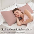 thumbnail image 5 of Pink Pure Color Body Pillow Covers 20"x54", Aesthetics Contemporary Luxury Soft Brushed Microfiber Breathable Throw Pillow Covers, Pillowcase with Zipper for Couch Sofa Bedroom Living Room, 5 of 9