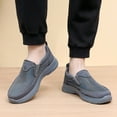 thumbnail image 6 of Men's Orthopedic Slip-On Sneakers Lightweight Comfortable Breathable Extra Wide Toe Loafers Outdoor Non-slip Walking Shoes Gray 9 US, 6 of 7