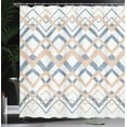 thumbnail image 3 of Ambesonne Chevron Shower Curtain, Vintage Zigzag Stripes Art, 69"Wx75"L, Pale Teal, 3 of 4
