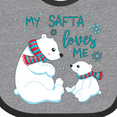 thumbnail image 4 of Inktastic My Safta Loves Me- Cute Polar Bears Boys or Girls Baby Bib, 4 of 4