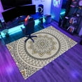 thumbnail image 3 of Geometric Mandala Flower Rug 4x7ft Area Rugs Abstract Beige Brown Rugs Non Slip Machine Washable Indoor Throw Carpet for Living Room Bedroom Study Office Entrance Foyer, 3 of 6