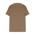 thumbnail image 6 of Summer Savings Women Shirts Summer Women Sexy Plus Size Tops V-Neck Blouse Solid Casual Loose Summer Short Sleeve Blouse Mock Pocket Beach Vacation Clothes for Women, XL-5XL, 6 of 6