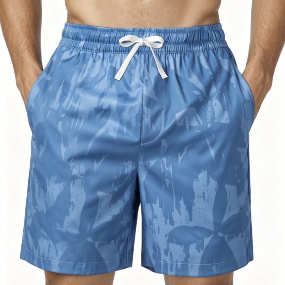 Athletic Gym Mens Shorts Casual Beach Swim Trunks Lightweight Elastic Waist Summer Shorts with Pockets