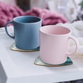 thumbnail image 6 of HemaKayy Set of 6 Decorative Coasters for Drinks, Waterproof Leather Drink Coaster with Double Side Non-Slip Surface for Cup Kitchen Home Housewarming Gift, Rectangle 4" - Abstract Marble Texture, 6 of 7