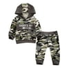 One Opening Camouflage Kids Baby Boy Clothes Daddys Boy Hooded Tops Long Pants